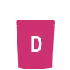 D size small stand pouch icon
