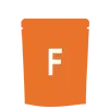 F size small stand pouch icon