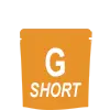 G Short size small stand pouch icon
