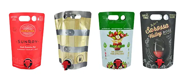 selection of stock and printed SpoutPak bags