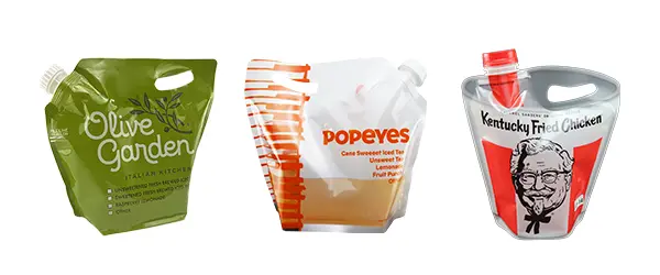 selection of stock and printed SpoutPak bags