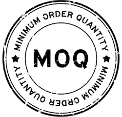 stamp badge of minimum order quantity