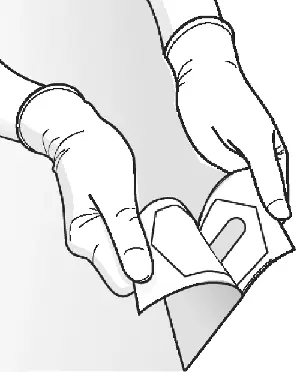 opening a chevron seal on a peel pouch