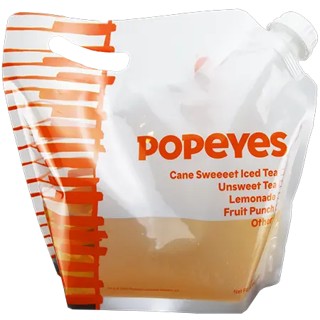 custom printed Popeyes take out drink bag