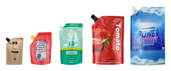 selection of stock and printed SpoutPak bags