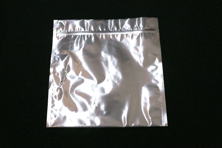 6.25" x 9" Silver MylarFoil Pouch with ZipSeal