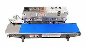 VakRapid2.5 - Vacuum and Gas Flush stainless steel band sealer with vacuum and gas flush