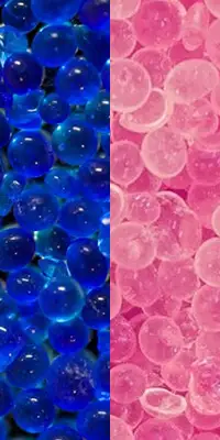 indicating silica gel beads blue to pink