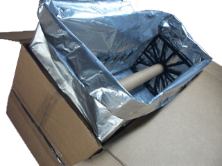 box liner in cardboard box