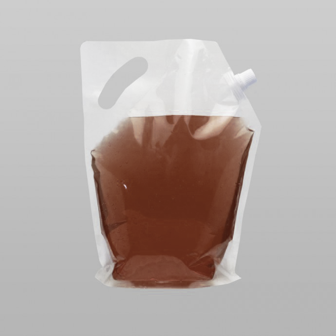 clear spouted pouch for cold coffee