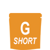 G Short size small stand pouch icon