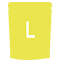 L Large sized stand pouch icon