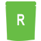 R Large sized stand pouch icon