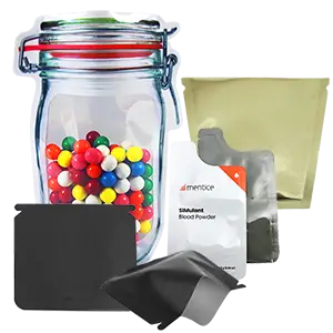 various pouches with different styles of die-cutting ability we offer