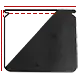 single black foil pouch die cut with high low profile tear notch