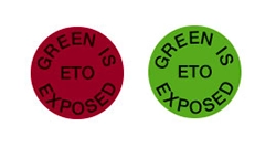 ETO sterilization indicator red to green