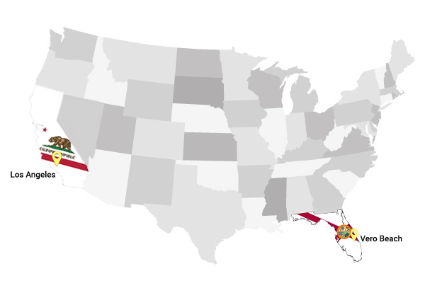 map of IMPAK locations