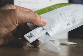 lateral flow assay in mylar pouch