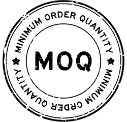 stamp badge of minimum order quantity