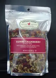 trail mix pouch with label