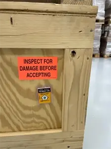 Inspection sticker warning