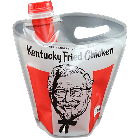 custom printed KFC take out beverage pouch