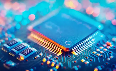 microchip on a printed circuit board