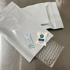 microwell plates being prepared for relative humidity test