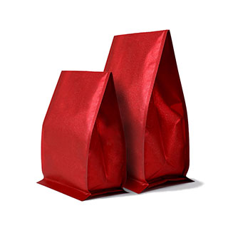 small and large red shimmerflex bags