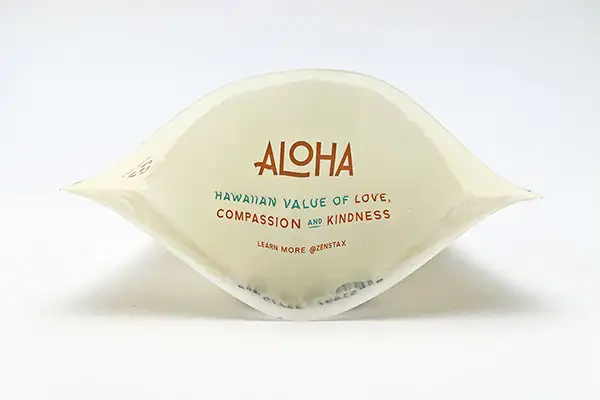 Print on the bottom gusset of a stand up pouch