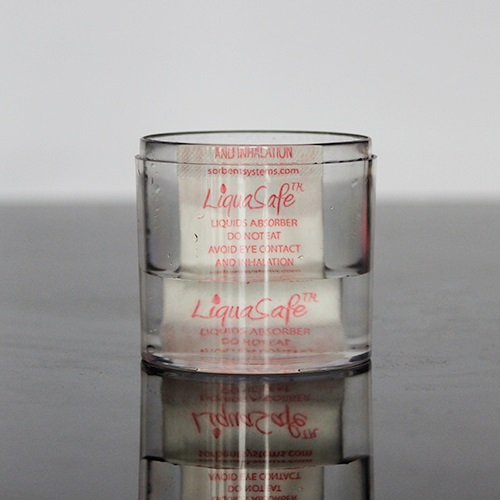 LiquaSafe begins absorbing liquid