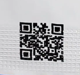 Example of Black Ink -- QR Code inkjet printed qr code
